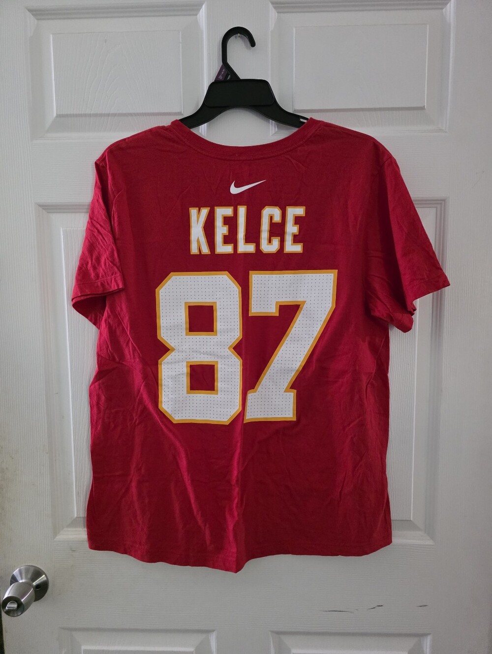 Men Size XL Nike Tee Travis Kelse 87 Kansas Chiefs Nfl Tshirt Red